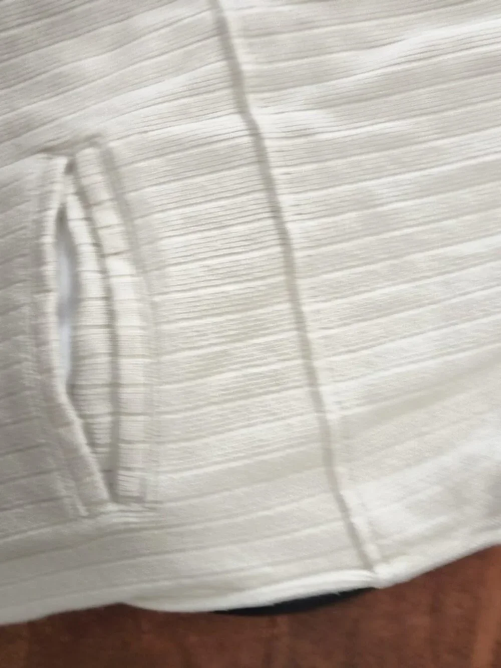Noy's Classic Ribbed Cotton Jumpsuit, Cream/Off-White, Size S Made in Canada - Picture 12 of 14